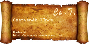 Cservenák Tünde névjegykártya